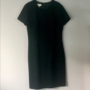 TALBOTS wool crepe simple scoop dress <lined>